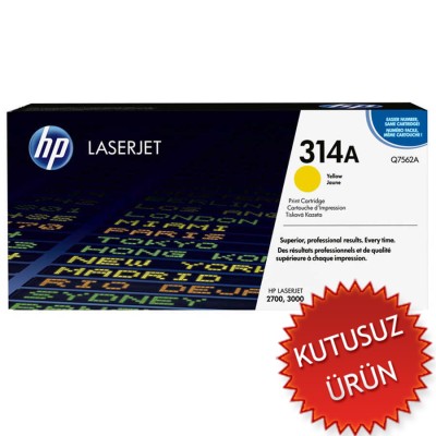 HP Q7562A (314A) Sarı Orjinal Toner - LaserJet 2700  (T3580)