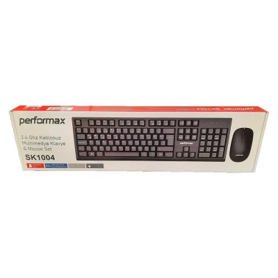 Performax SK1004 Kablosuz Siyah Klavye + Mouse Set (T15745)