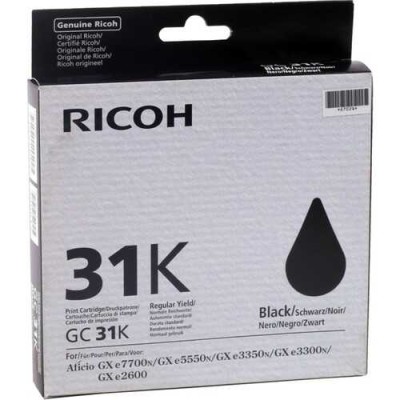 Ricoh GC-31 Siyah Orjinal Kartuş (405688) GXe3300N, GXe3350N, GXe5550N, GXe7770N (T12296)