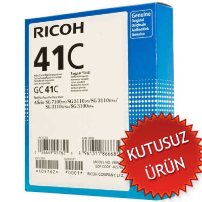 Ricoh GC41C 405766 Geljet Mavi Orjinal Kartuş SG2100 / SG3110 / SG3100 (U) (T11691)
