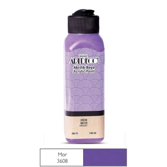Artdeco 3608 Mor Akrilik Boya 140 ml (T15915)
