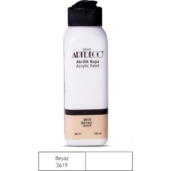 Artdeco 3619 Beyaz Akrilik Boya 140 ml (T15914)