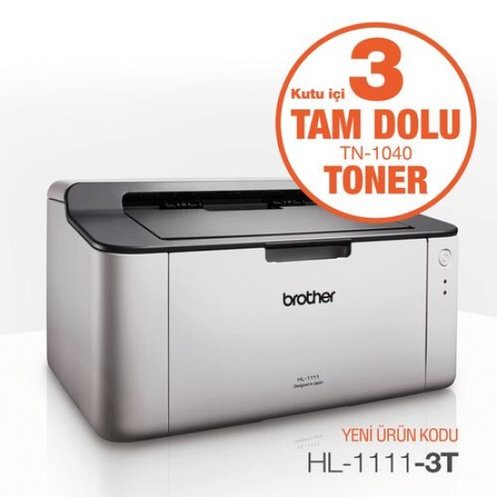 Brother HL-1111-3T USB Mono Laser Yazıcı A4 (3 Tonerli) Brother HL-1111-3T USB Mono Laser Yazıcı A4 (3 Tonerli)