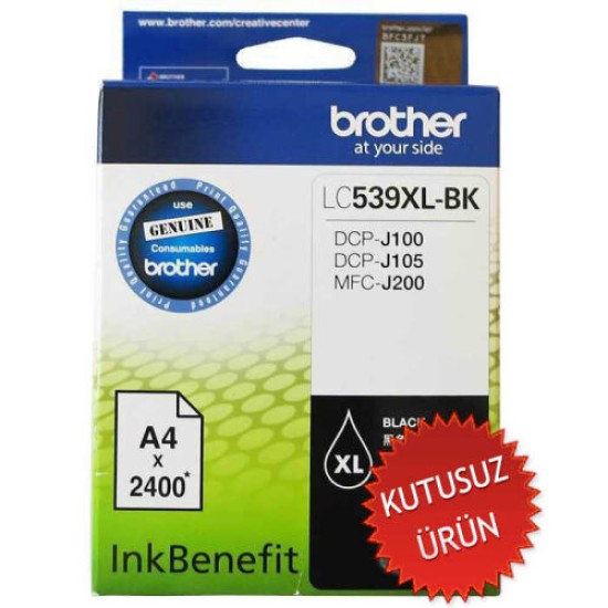 Brother LC539XL BK Siyah Orjinal Kartuş Yüksek Kapasite - DCP-J105 Brother LC539XL BK Siyah Orjinal Kartuş Yüksek Kapasite - DCP-J105