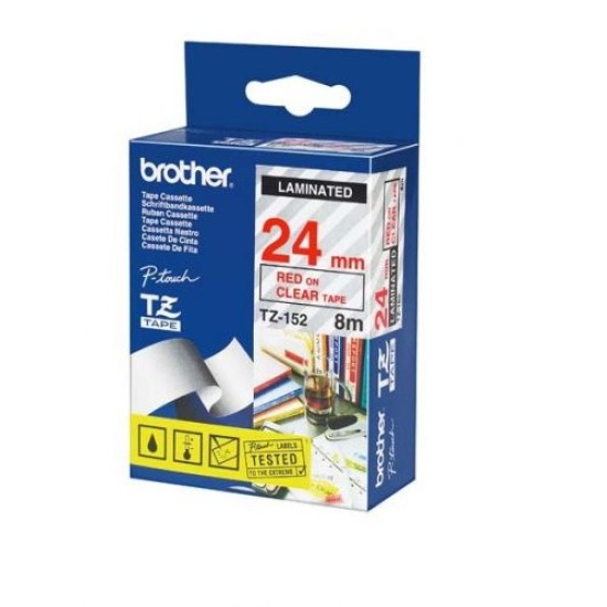 Brother TZ-152 (24MM) Kırmızı Lamine Etiket Brother TZ-152 (24MM) Kırmızı Lamine Etiket