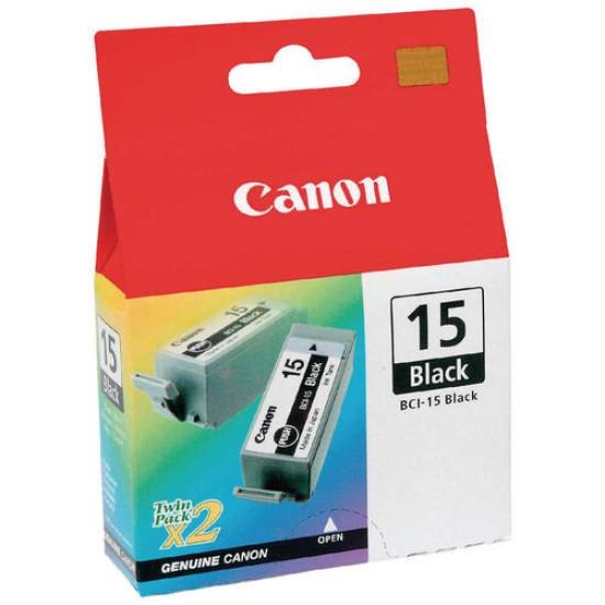 Canon BCI-15BK (8190A002) Siyah Orjinal Kartuş 2'li Paket - i70 / i80 Canon BCI-15BK (8190A002) Siyah Orjinal Kartuş 2'li Paket - i70 / i80