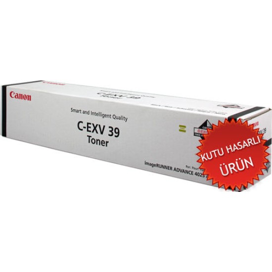 Canon C-EXV39 (4792B002) Orjinal Fotokopi Toneri - IR-4025 / IR-4035 (C) (T12200) Canon C-EXV39 (4792B002) Orjinal Fotokopi Toneri - IR-4025 / IR-4035 (C) (T12200)