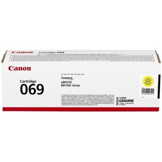 Canon CRG-069Y (5091C002) Sarı Orjinal Toner - MF754Cdw Canon CRG-069Y (5091C002) Sarı Orjinal Toner - MF754Cdw