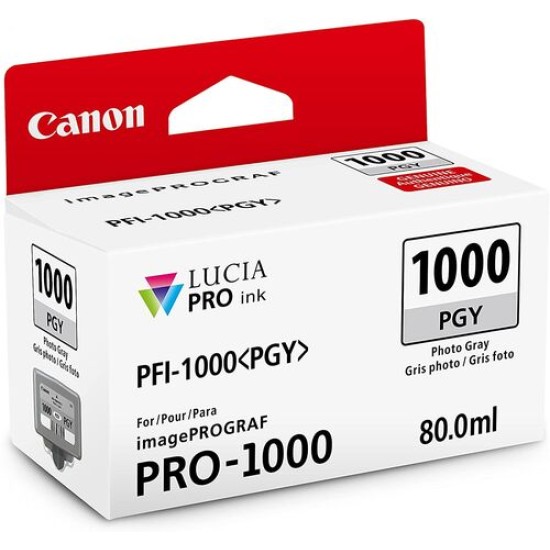 Canon PFI-1000PGY (0553C001) Foto Gri Orjinal Kartuş - iPF Pro-1000 (T12630)
