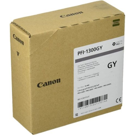 Canon PFI-1300GY (0817C001) Gri Orijinal Mürekkep Kartuş 330 ml. (T16339)