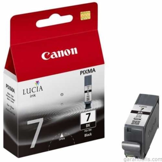Canon PGI-7BK (2444B001AA) Siyah Orjinal Kartuş - IX7000 / MX7600 Canon PGI-7BK (2444B001AA) Siyah Orjinal Kartuş - IX7000 / MX7600
