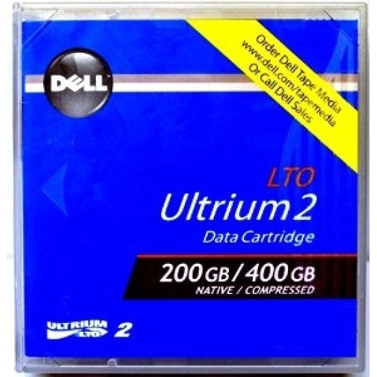Dell LTO-2 Ultrium 2 200 GB / 400 GB Data Kartuşu 609m, 12.65mm Dell LTO-2 Ultrium 2 200 GB / 400 GB Data Kartuşu 609m, 12.65mm