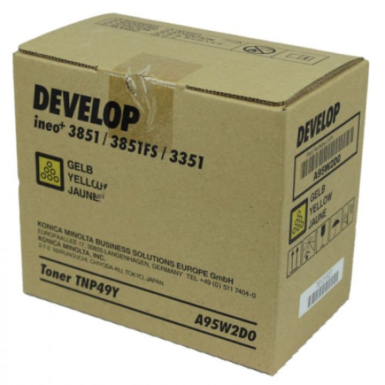 Develop TNP-49Y Sarı Orjinal Toner - Ineo +3851 / +3851FS (T9615) Develop TNP-49Y Sarı Orjinal Toner - Ineo +3851 / +3851FS (T9615)