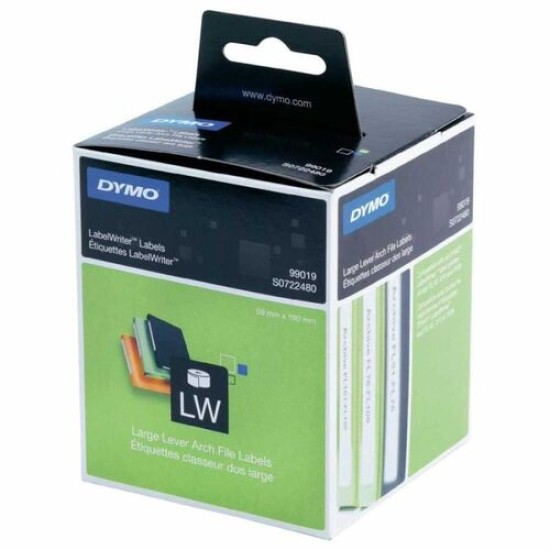 Dymo 99019 LW Geniş Klasör Muadil Sırt Etiketi 190x59mm (110lu Paket) (T16303)