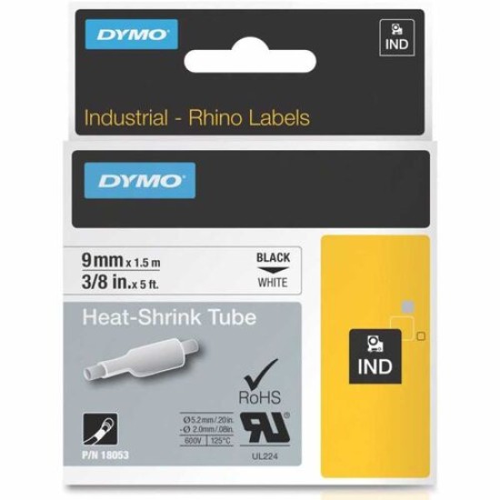 Dymo RhinoPro 18053 Beyaz-Siyah Şerit 24mm x 5.5m (T16334)