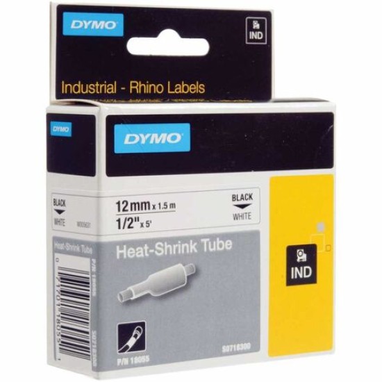 Dymo RhinoPro 18055 Beyaz-Siyah 12 mm x 1.5 m Şerit (T16333)