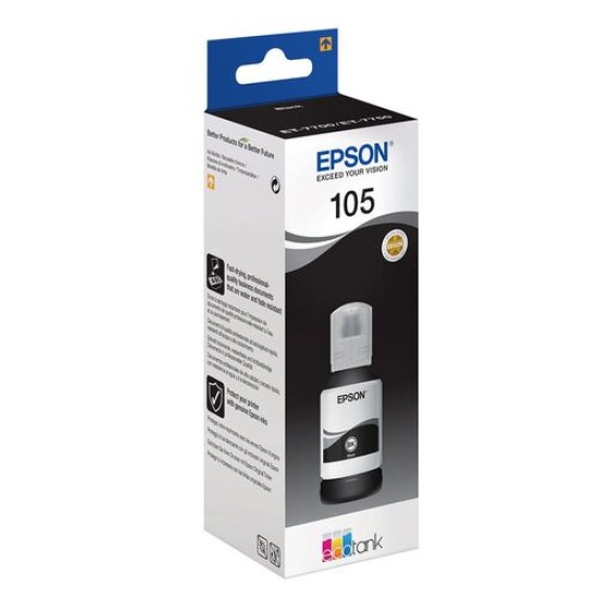 Epson C13T00Q140 (105) Siyah Orjinal Mürekkep Kartuş - L7160  (T12693)