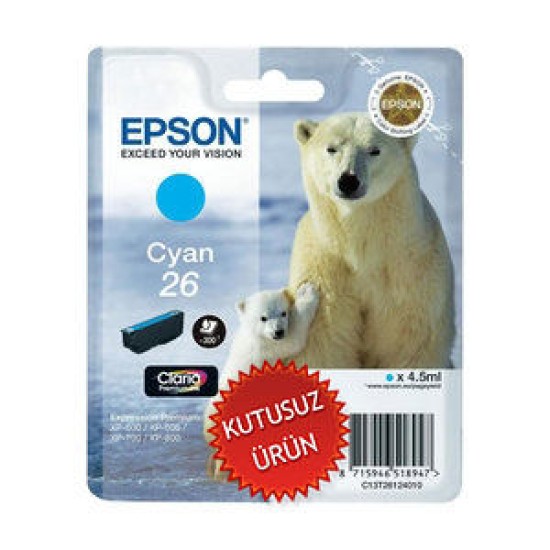 Epson C13T261240 (26) Mavi Orjinal Kartuş - XP-600 (U) (T8592) Epson C13T261240 (26) Mavi Orjinal Kartuş - XP-600 (U) (T8592)