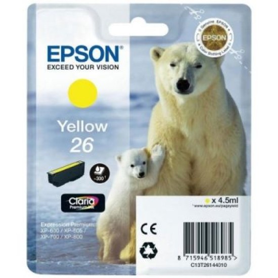 Epson C13T261440 (26) Sarı Orjinal Kartuş - XP-600 (T1888)
