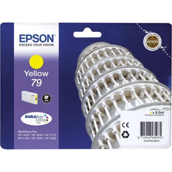 Epson C13T79144010 (79) Sarı Orjinal Kartuş - WF-4630 (T1878) Epson C13T79144010 (79) Sarı Orjinal Kartuş - WF-4630 (T1878)