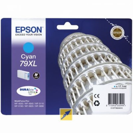 Epson C13T79024010 (79XL) Mavi Orjinal Kartuş - WF-4630 Epson C13T79024010 (79XL) Mavi Orjinal Kartuş - WF-4630