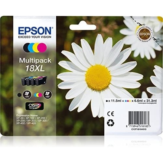Epson C13T18164020 (18XL) Çoklu Paket Orjinal Kartuş - XP-102