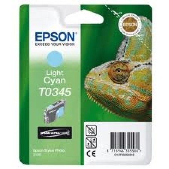 Epson C13T034540 (T0345) Açık Mavi Orjinal Kartuş - Stylus Photo 2100 Epson C13T034540 (T0345) Açık Mavi Orjinal Kartuş - Stylus Photo 2100