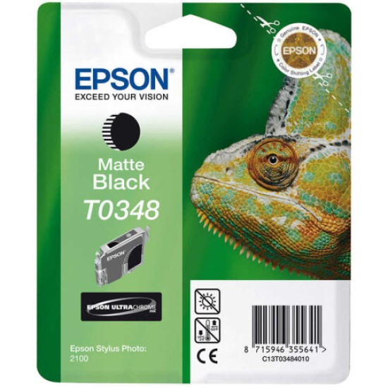 Epson C13T034840 (T0348) Mat Siyah Orjinal Kartuş - Stylus Photo 2100 (T2610) Epson C13T034840 (T0348) Mat Siyah Orjinal Kartuş - Stylus Photo 2100 (T2610)