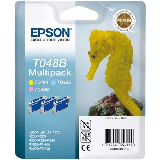 Epson C13T048B4020 (T048B) 3lü Paket Orjinal Kartuş - Sarı / Açık Kırmızı-Açık Mavi Epson C13T048B4020 (T048B) 3lü Paket Orjinal Kartuş - Sarı / Açık Kırmızı-Açık Mavi