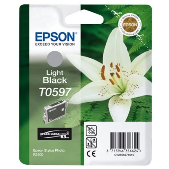 Epson C13T05974020 (T0597) Açık Siyah Orjinal Kartuş - Stylus Photo R2400 (T2974) Epson C13T05974020 (T0597) Açık Siyah Orjinal Kartuş - Stylus Photo R2400 (T2974)
