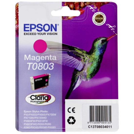 Epson C13T08034020 (T0803) Kırmızı Orjinal Kartuş - Stylus Photo PX650 Epson C13T08034020 (T0803) Kırmızı Orjinal Kartuş - Stylus Photo PX650