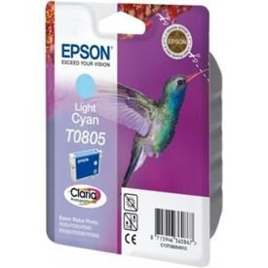 Epson C13T08054021 (T0805) Açık Mavi Orjinal Kartuş - Stylus Photo PX650 (T1973) Epson C13T08054021 (T0805) Açık Mavi Orjinal Kartuş - Stylus Photo PX650 (T1973)