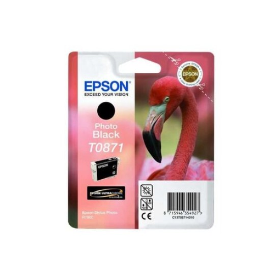 Epson C13T08714020 (T0871) Foto Siyah Orjinal Kartuş - Photo R1900 Epson C13T08714020 (T0871) Foto Siyah Orjinal Kartuş - Photo R1900