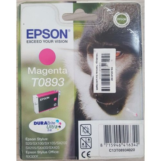 Epson C13T08934020 (T0893) Kırmızı Orjinal Kartuş - Stylus SX105 (T1945) Epson C13T08934020 (T0893) Kırmızı Orjinal Kartuş - Stylus SX105 (T1945)