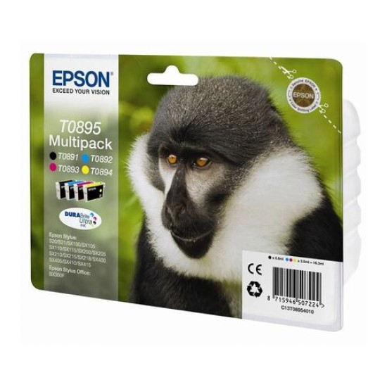 Epson C13T08954010 (T0895) Orjinal Multipack Kartuş - Stylus SX105 (T2216) Epson C13T08954010 (T0895) Orjinal Multipack Kartuş - Stylus SX105 (T2216)