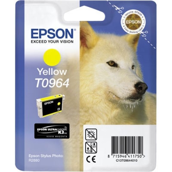 Epson C13T09644020 (T0964) Sarı Orjinal Kartuş - Photo R2880 Epson C13T09644020 (T0964) Sarı Orjinal Kartuş - Photo R2880