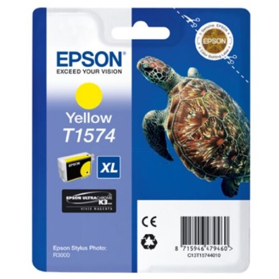 Epson C13T15744010 (T1574) Sarı Orjinal Kartuş - Stylus Photo R3000 Epson C13T15744010 (T1574) Sarı Orjinal Kartuş - Stylus Photo R3000