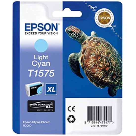 Epson C13T15754010 (T1575) Açık Mavi Orjinal Kartuş - Stylus Photo R3000 (T12606)