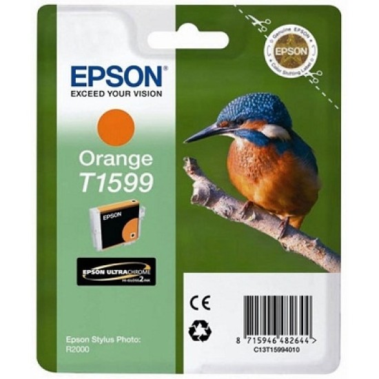 Epson C13T15994010 (T1599) Turuncu Orjinal Kartuş - Stylus Photo R2000 (T1679)