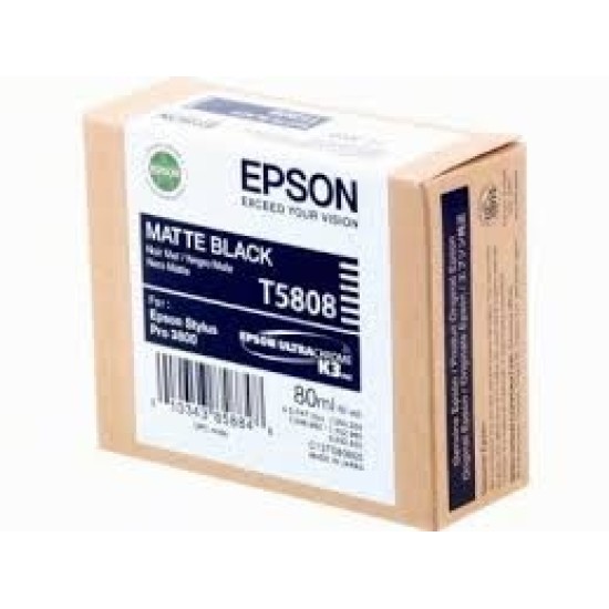 Epson C13T580800 (T5808) Mat Siyah Orjinal Kartuş - Stylus Pro 3800 Epson C13T580800 (T5808) Mat Siyah Orjinal Kartuş - Stylus Pro 3800