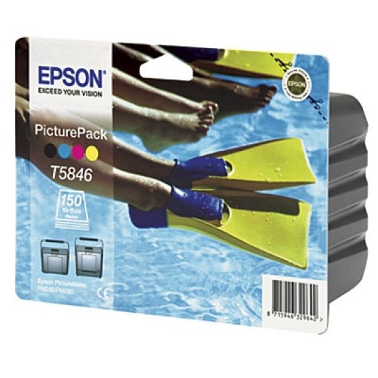 Epson C13T58464020 (T5846) Multıpack Orjinal Kartuş ve Fotoğraf Kağıdı PictureMate (T2674) Epson C13T58464020 (T5846) Multıpack Orjinal Kartuş ve Fotoğraf Kağıdı PictureMate (T2674)