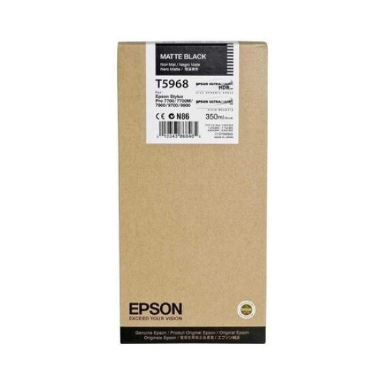 Epson C13T596800 (T5968) Mat Siyah Orjinal Kartuş - Stylus Pro 7700 Epson C13T596800 (T5968) Mat Siyah Orjinal Kartuş - Stylus Pro 7700