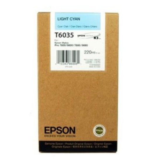 Epson C13T603500 (T6035) Açık Mavi Orjinal Kartuş - Stylus Pro 7800 (T1651) Epson C13T603500 (T6035) Açık Mavi Orjinal Kartuş - Stylus Pro 7800 (T1651)