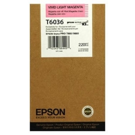 Epson C13T603600 (T6036) Açık Kırmızı Orjinal Kartuş - Stylus Pro 7800 (T1650) Epson C13T603600 (T6036) Açık Kırmızı Orjinal Kartuş - Stylus Pro 7800 (T1650)