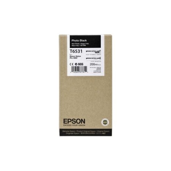Epson C13T653100 (T6531) Foto Siyah Orjinal Kartuş - Stylus Pro 4900 Epson C13T653100 (T6531) Foto Siyah Orjinal Kartuş - Stylus Pro 4900