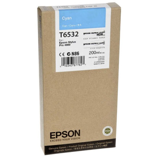 Epson C13T653200 (T6532) Mavi Orjinal Kartuş - Stylus Pro 4900 Epson C13T653200 (T6532) Mavi Orjinal Kartuş - Stylus Pro 4900