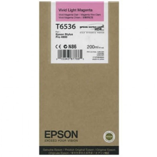 Epson C13T653600 (T6536) Açık Kırmızı Orjinal Kartuş - Stylus Pro 4900 (T1809)