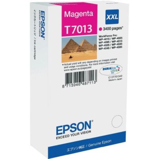 Epson C13T70134010 (T7013) Kırmızı XXL Orjinal Kartuş - WP-4015DN (T2241)