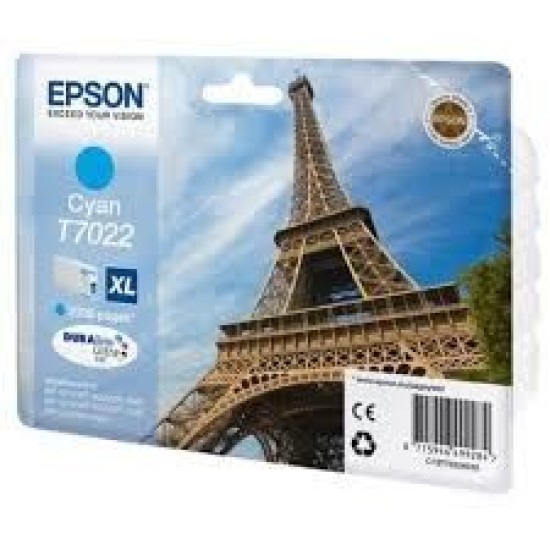 Epson C13T70224010 (T7022) Mavi XL Orjinal Kartuş - WP-4015DN (T2035) Epson C13T70224010 (T7022) Mavi XL Orjinal Kartuş - WP-4015DN (T2035)