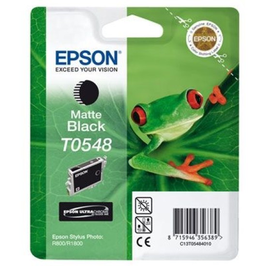 Epson C13T05484020 (T0548) Mat Siyah Orjinal Kartuş - Stylus Photo R800 Epson C13T05484020 (T0548) Mat Siyah Orjinal Kartuş - Stylus Photo R800